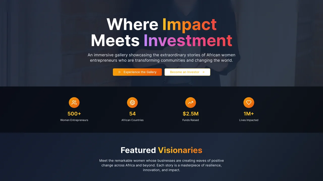 ElevateHer gallery website: Where Impact Meets Investment